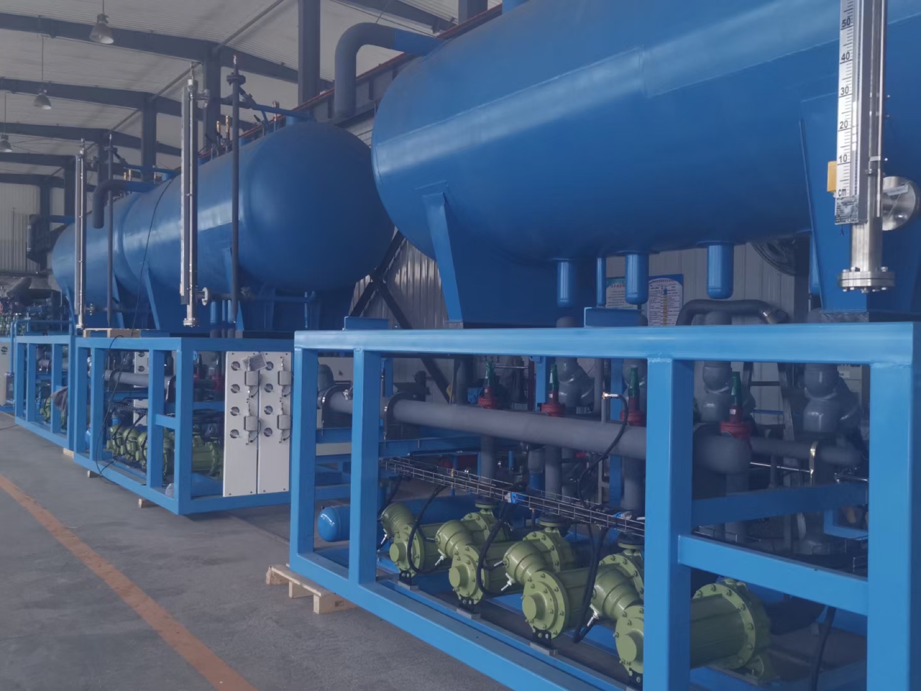 Sistema de refrigeración industrial ensamblado en taller