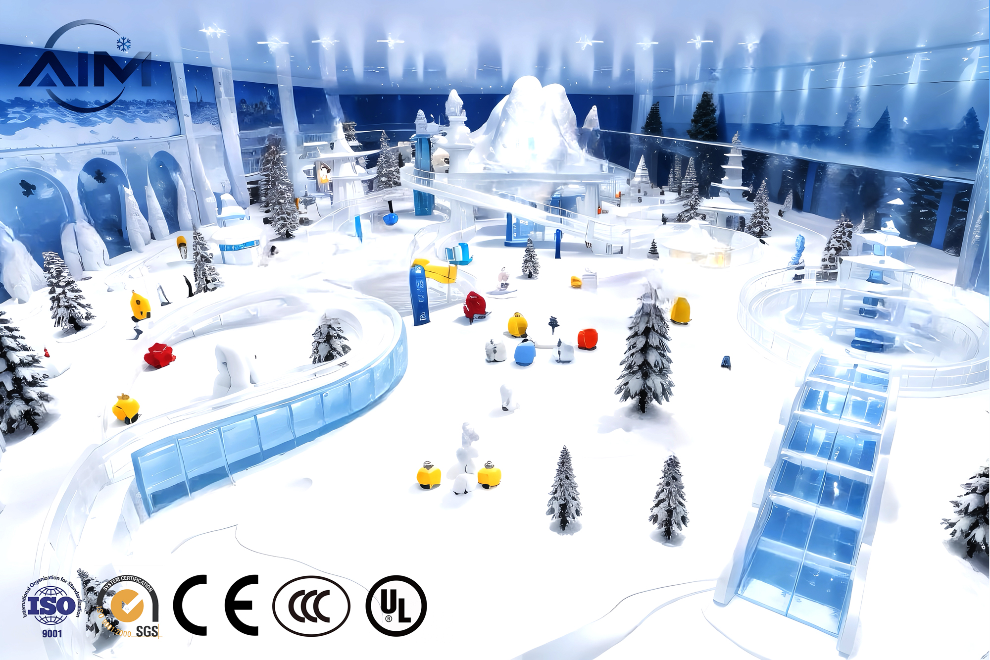Parque de nieve Construcción para refrigeración de parques de nieve y planificación de espacios de nieve en interiores