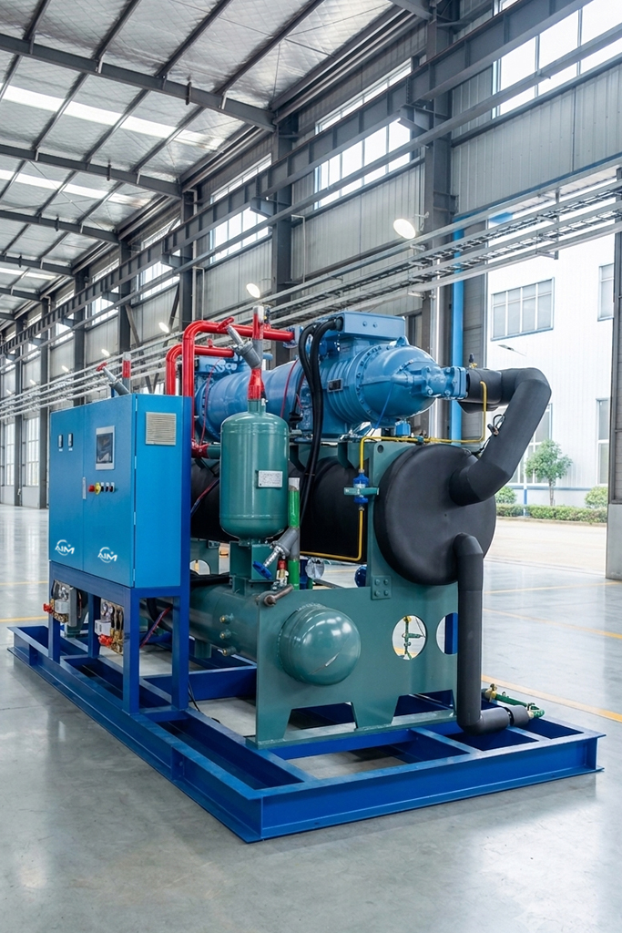 AIM Máquinas de refrigeración para hacer hielo industrial, enfriadores, cámaras frigoríficas y sistemas de nieve