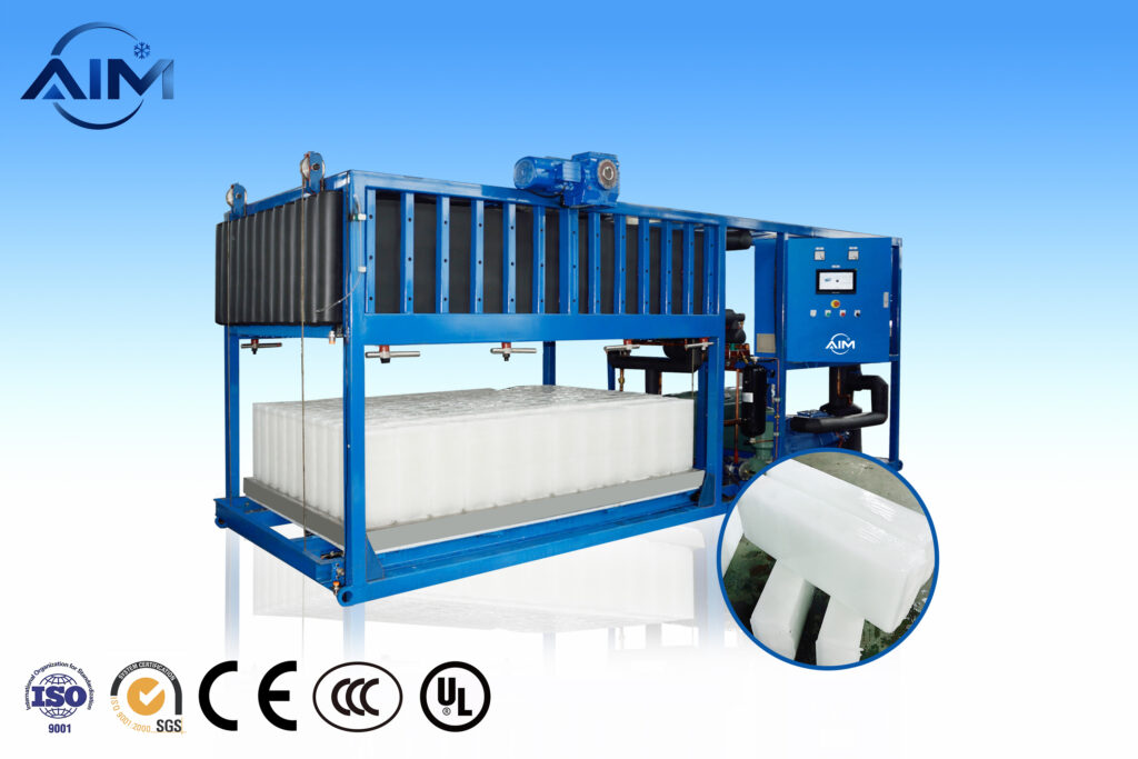 Máquina de hielo en bloques con enfriamiento directo AB-2T-DA para pesca y distribución de hielo