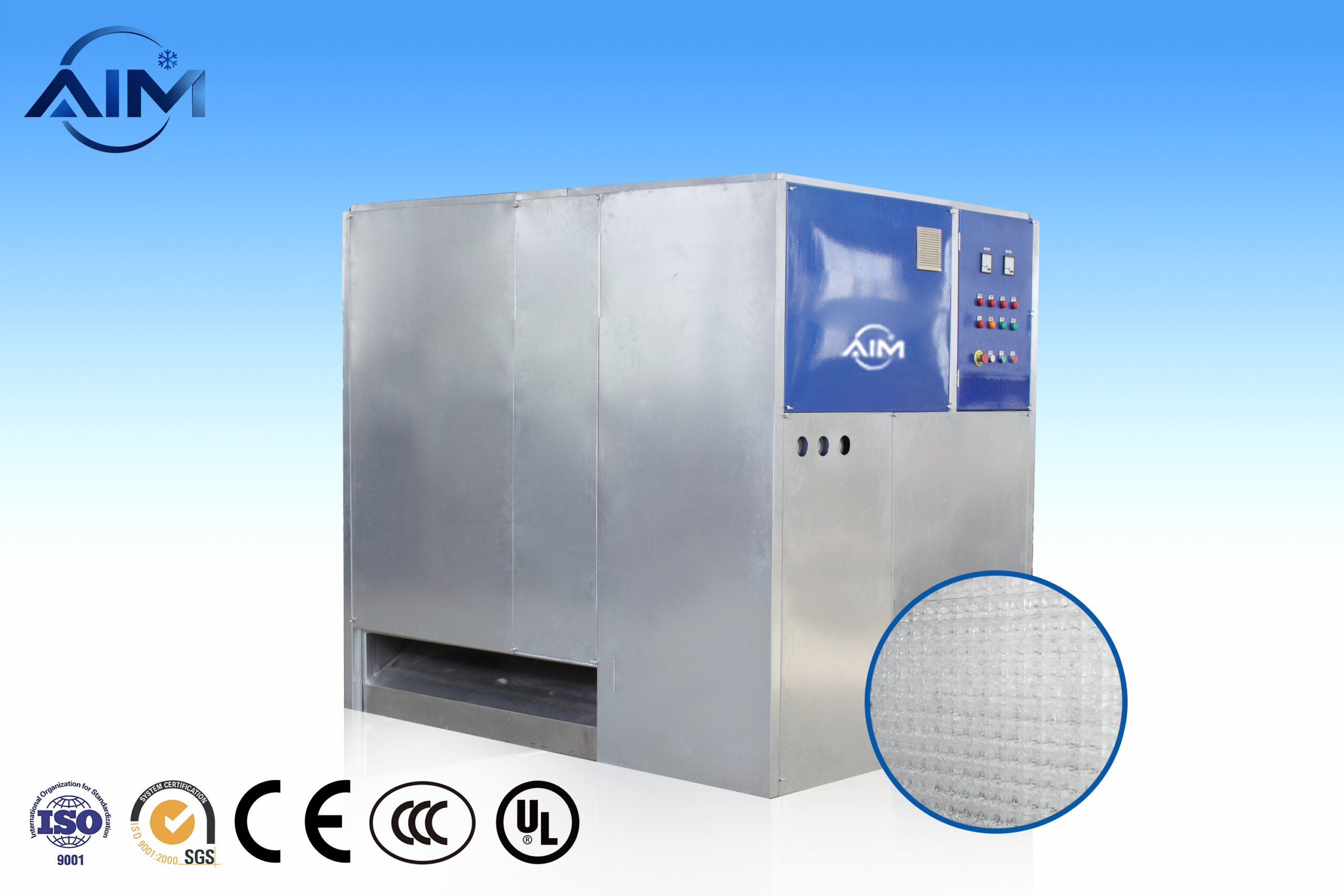 Máquina de hielo en cubitos AC-3TA para producción de hielo comercial