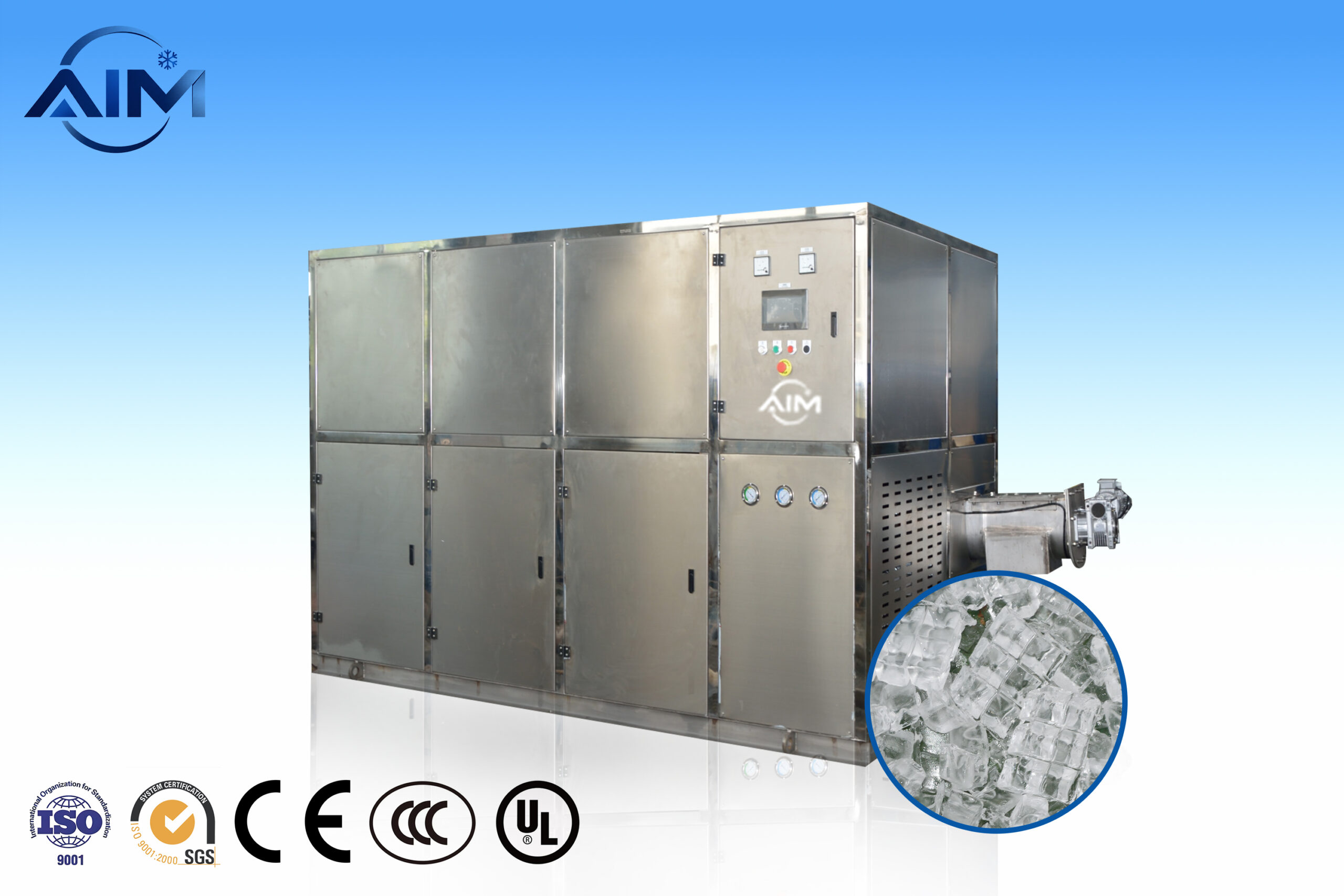Máquina de hielo en cubitos AC-5TW para producción de hielo comercial